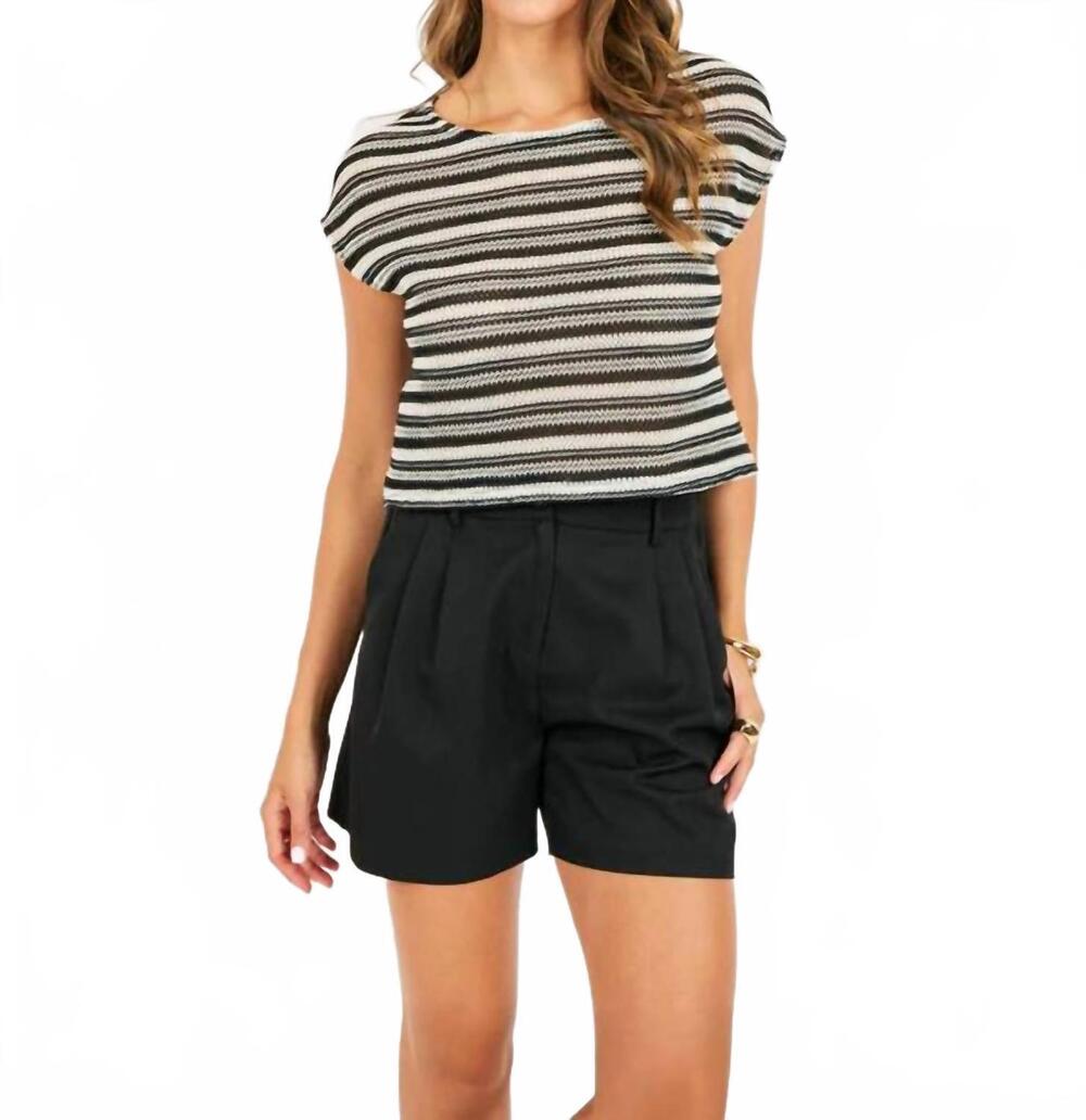 NEW SADIE & SAGE moonlit path top in black ivory